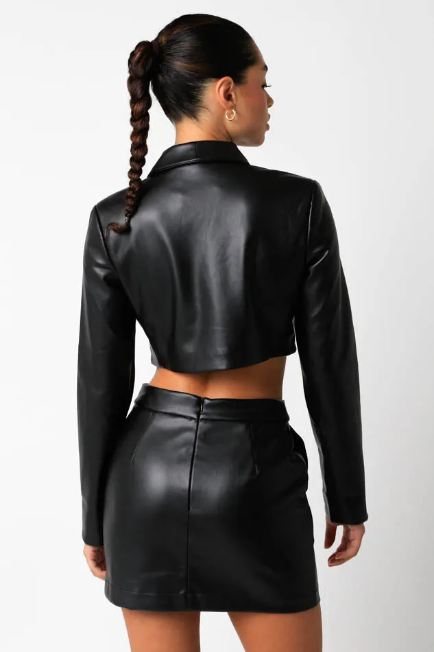 Emilee Cropped Jacket Black