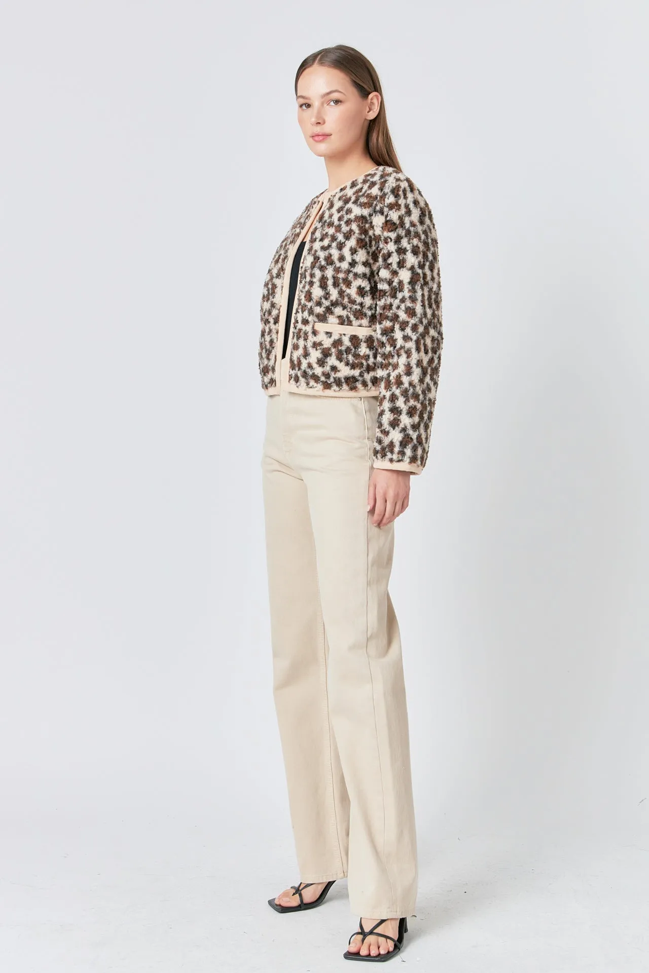 Endless Rose - Leopard Sherpa Jacket