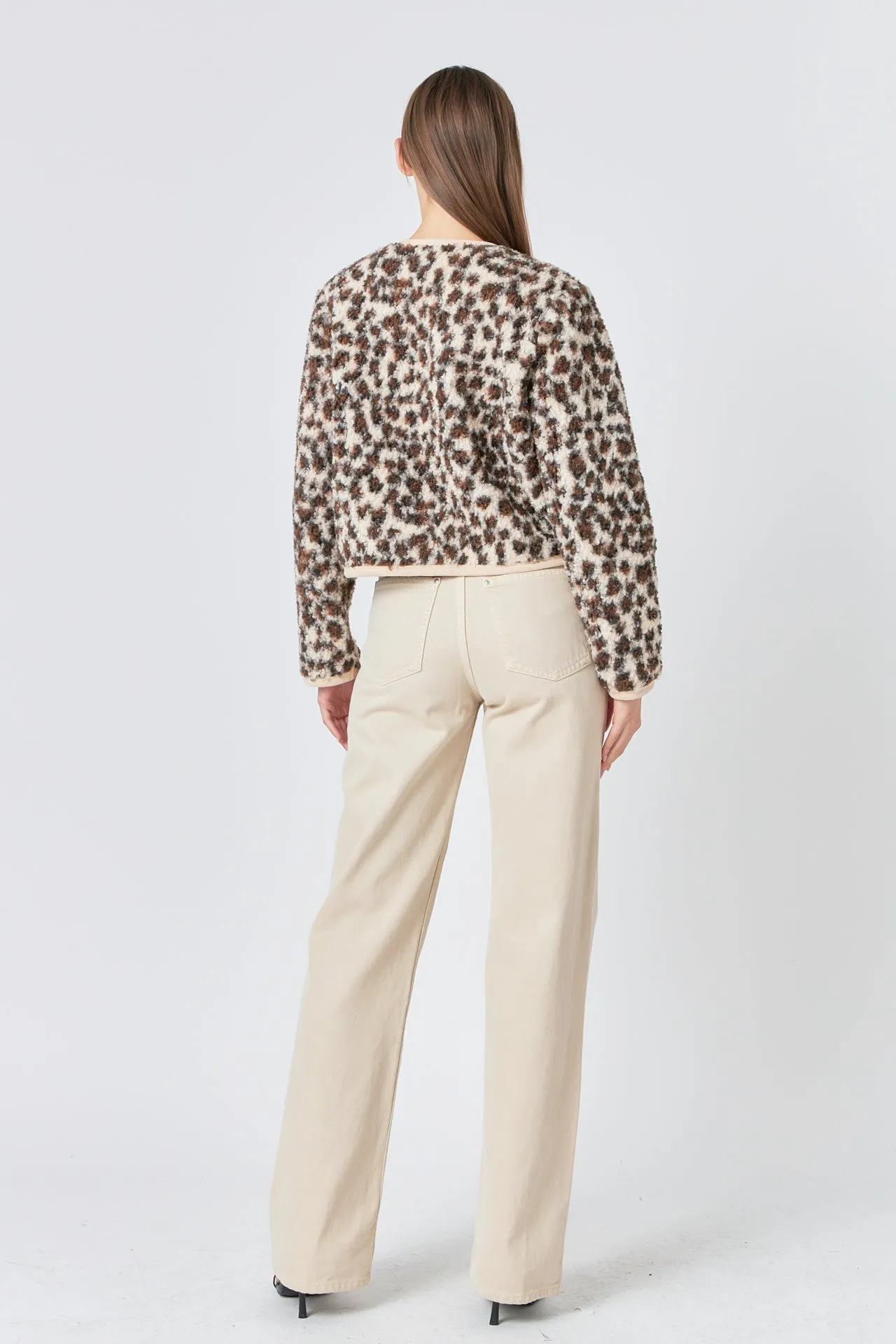 Endless Rose - Leopard Sherpa Jacket