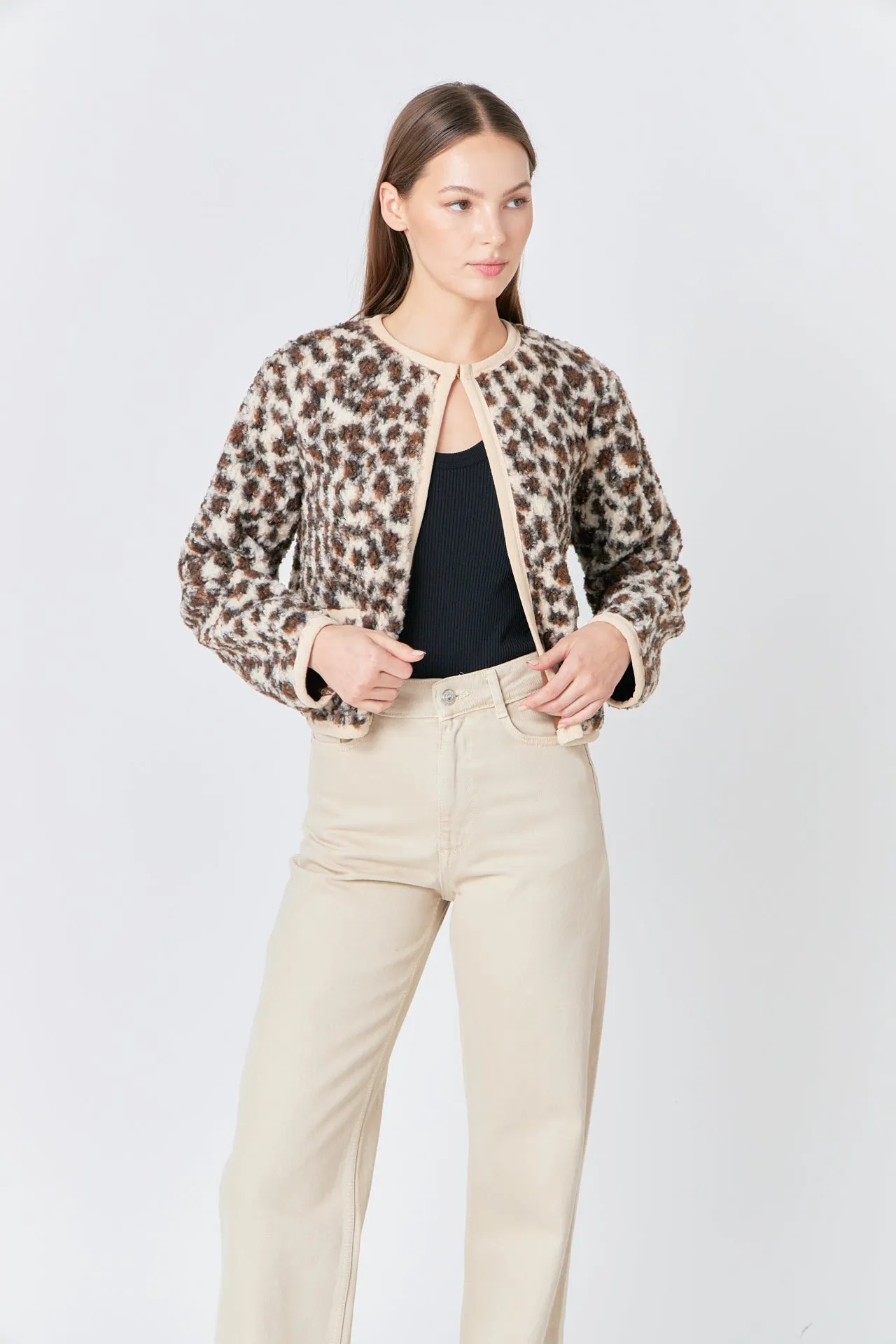 Endless Rose - Leopard Sherpa Jacket