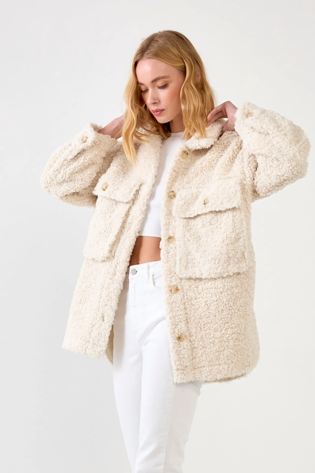 English Factory - Oversized Sherpa Jacket