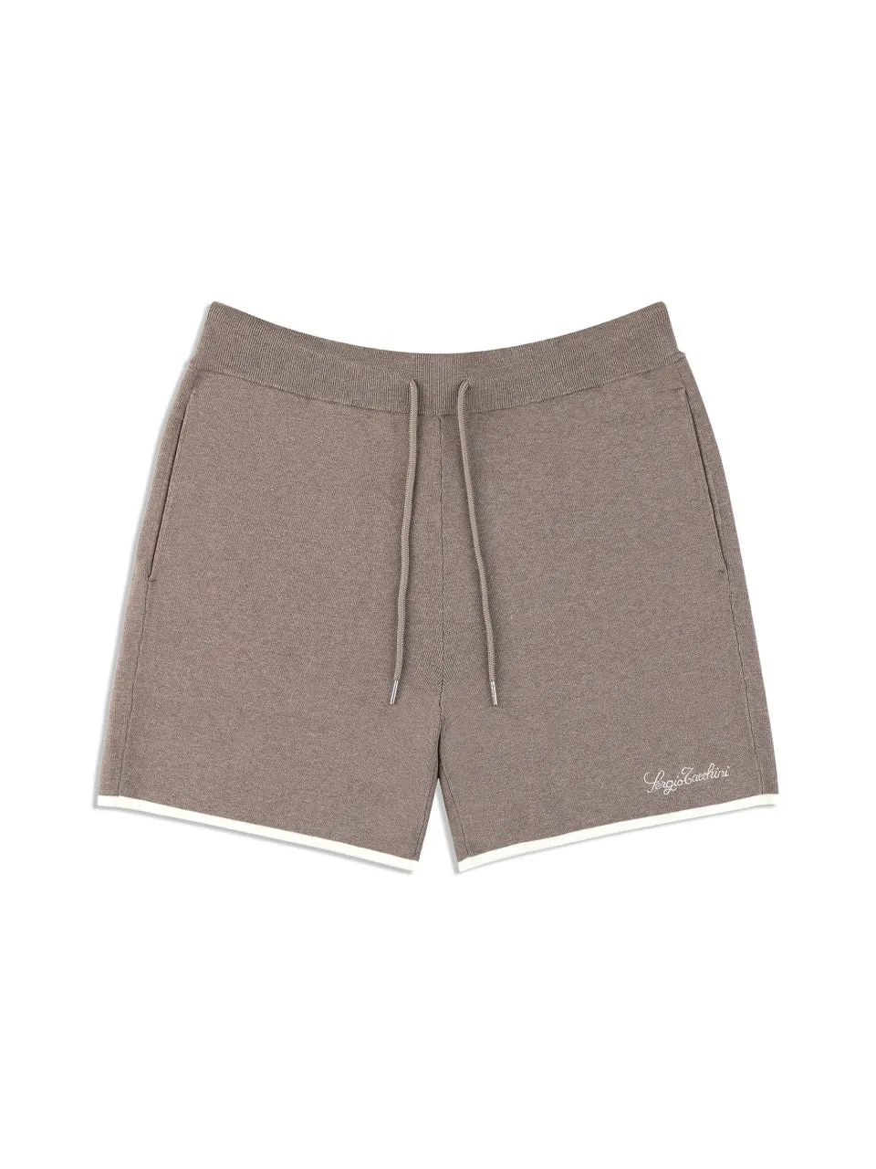 Enzo Knit Shorts- Taupe Grey