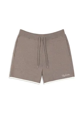 Enzo Knit Shorts- Taupe Grey