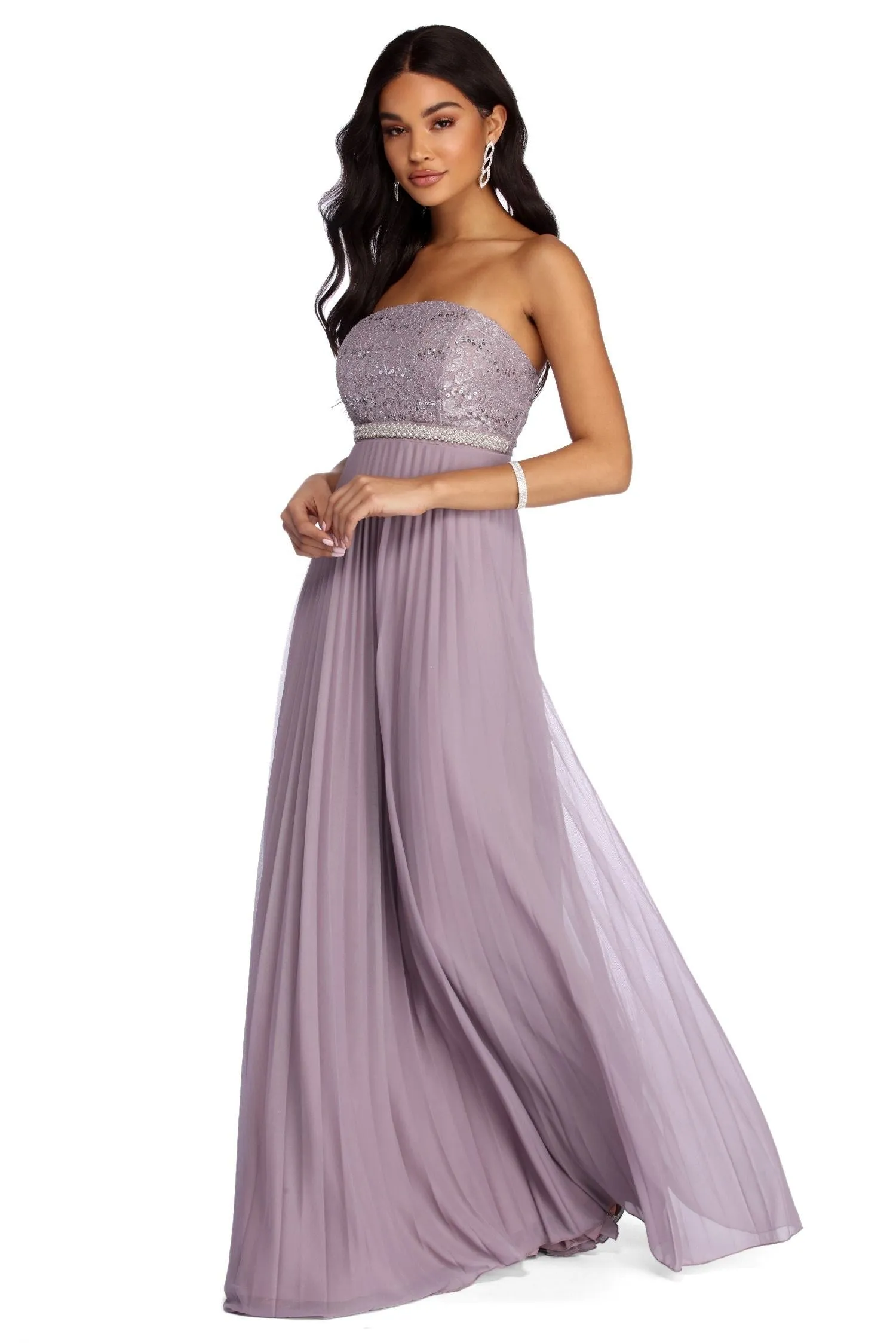 Esmeralda Formal Pearl And Chiffon Dress