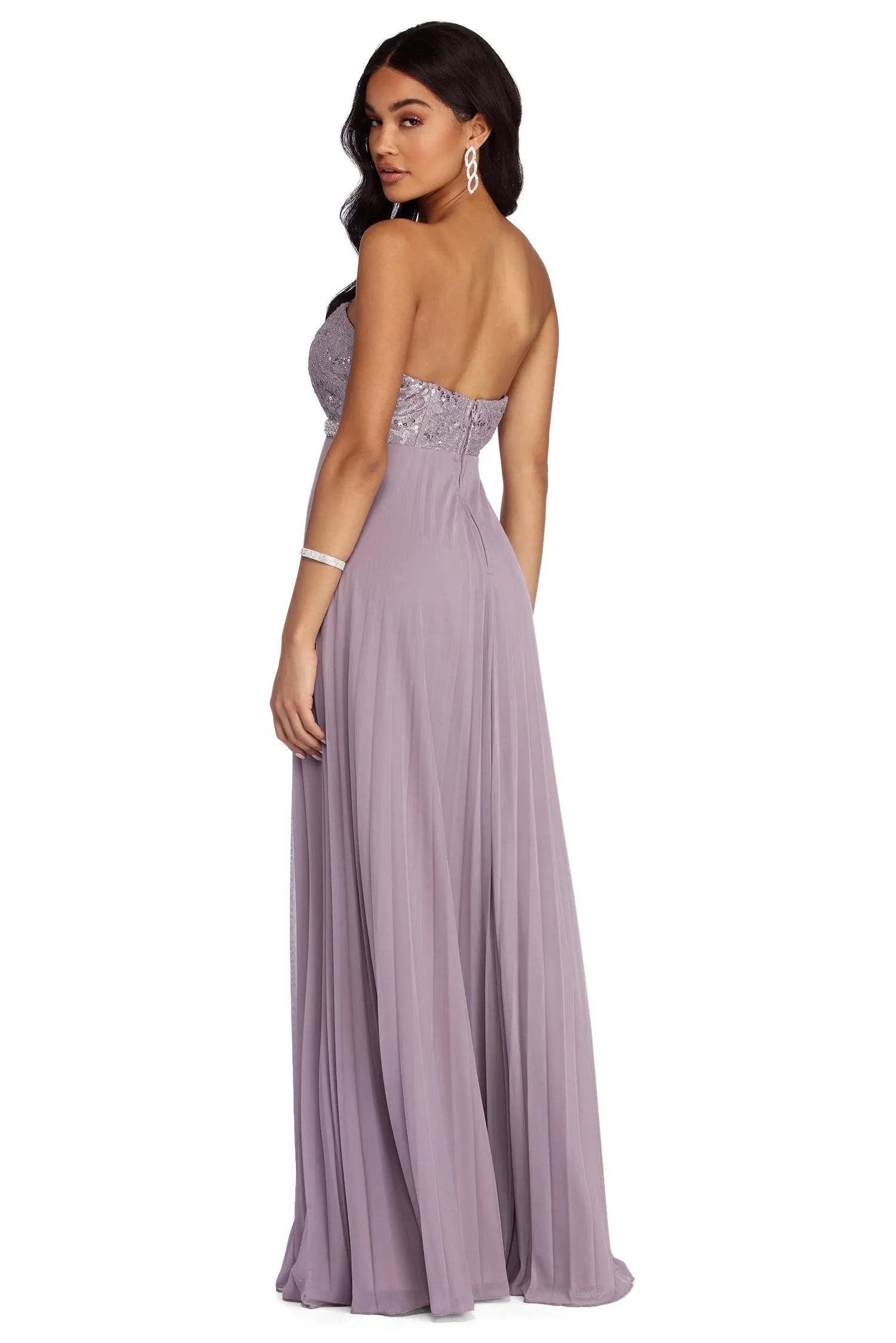 Esmeralda Formal Pearl And Chiffon Dress