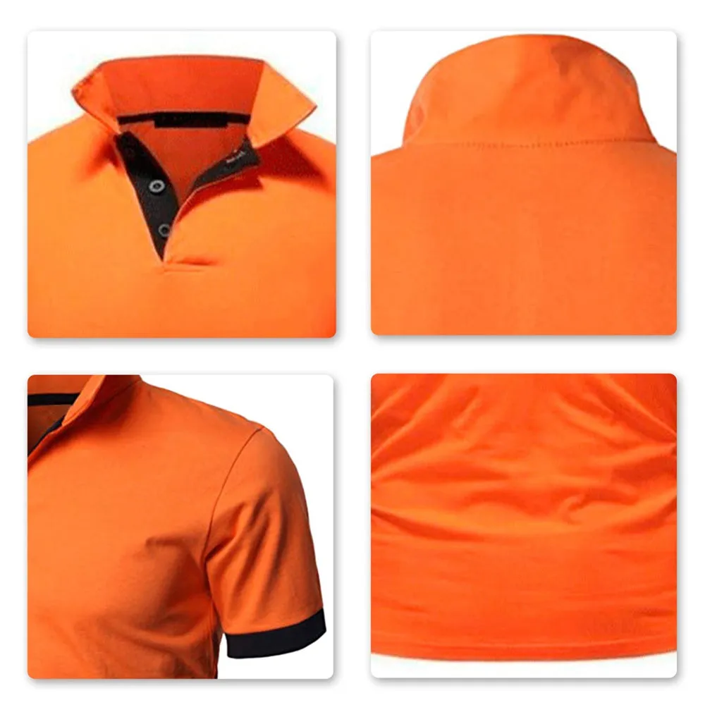 Essential Polos Navy & Orange Classic Polo Shirt