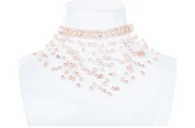 Fancy Peach Rice Shape Freshwater Pearl Necklace