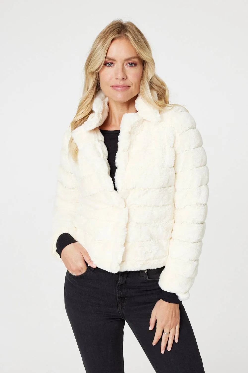 Faux Fur Cropped Jacket