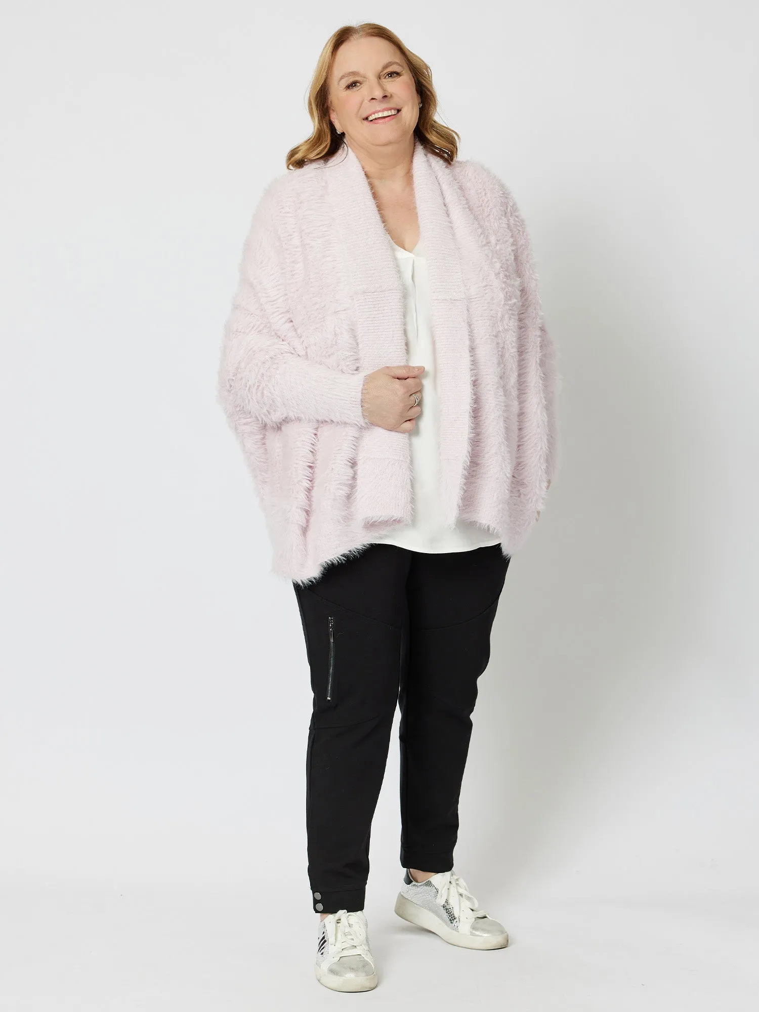 Feather Knit Cardigan - Lilac