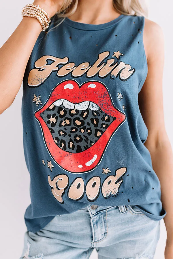 Feelin' Good Distressed Boyfriend Tank In Riverside