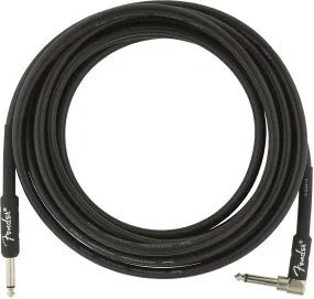 Fender Pro 15' Straight/Angled Instrument Cable Black