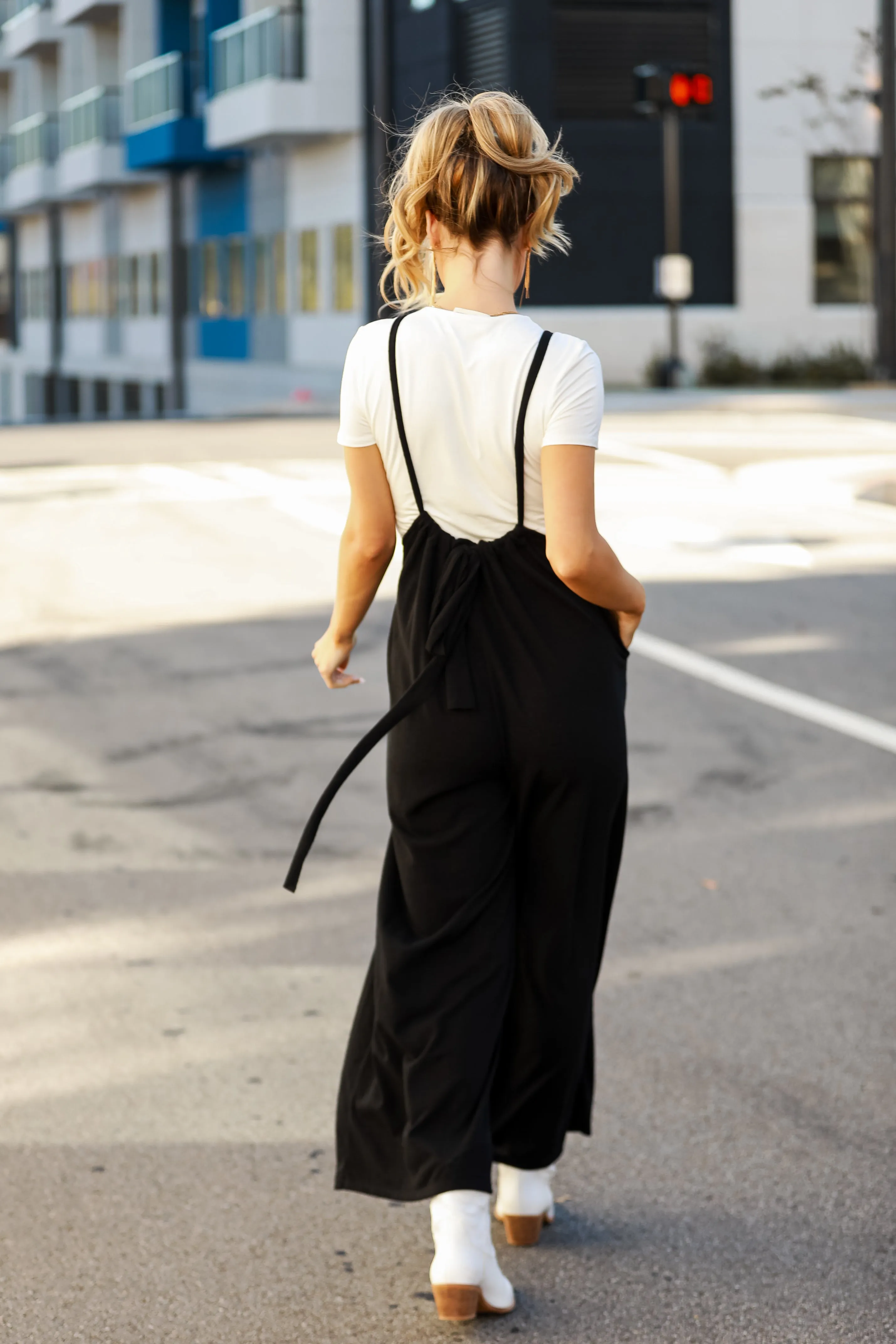 FINAL SALE - Rare Personality Suspender Jumpsuit