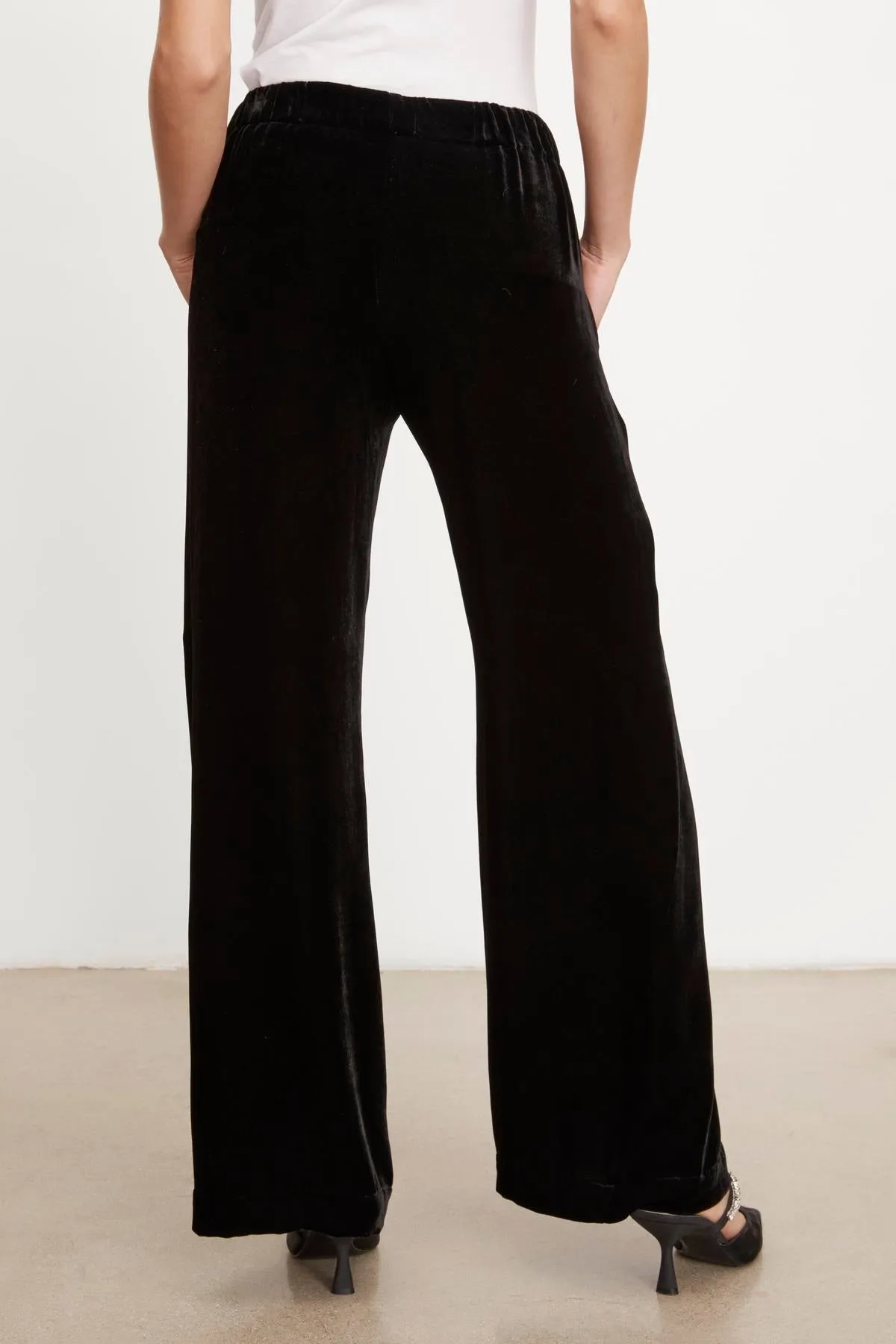 FRIDA SILK VELVET WIDE LEG PANT