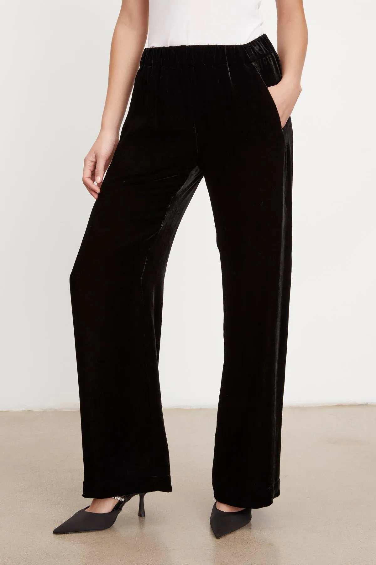 FRIDA SILK VELVET WIDE LEG PANT