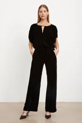 FRIDA SILK VELVET WIDE LEG PANT