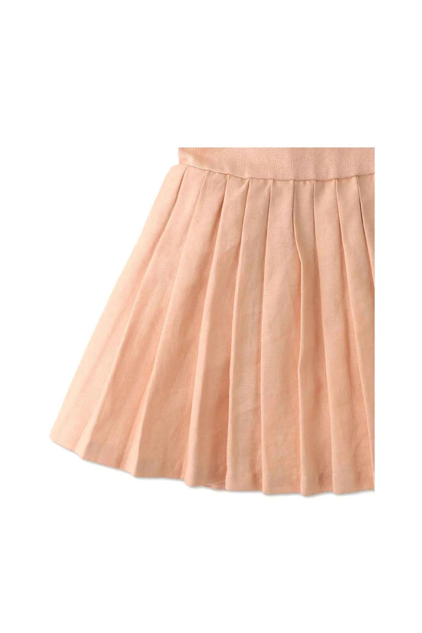 Gingersnaps Sailor Collar Knitted Top with Pocket & Pleated Linen Skirt Combi Dress