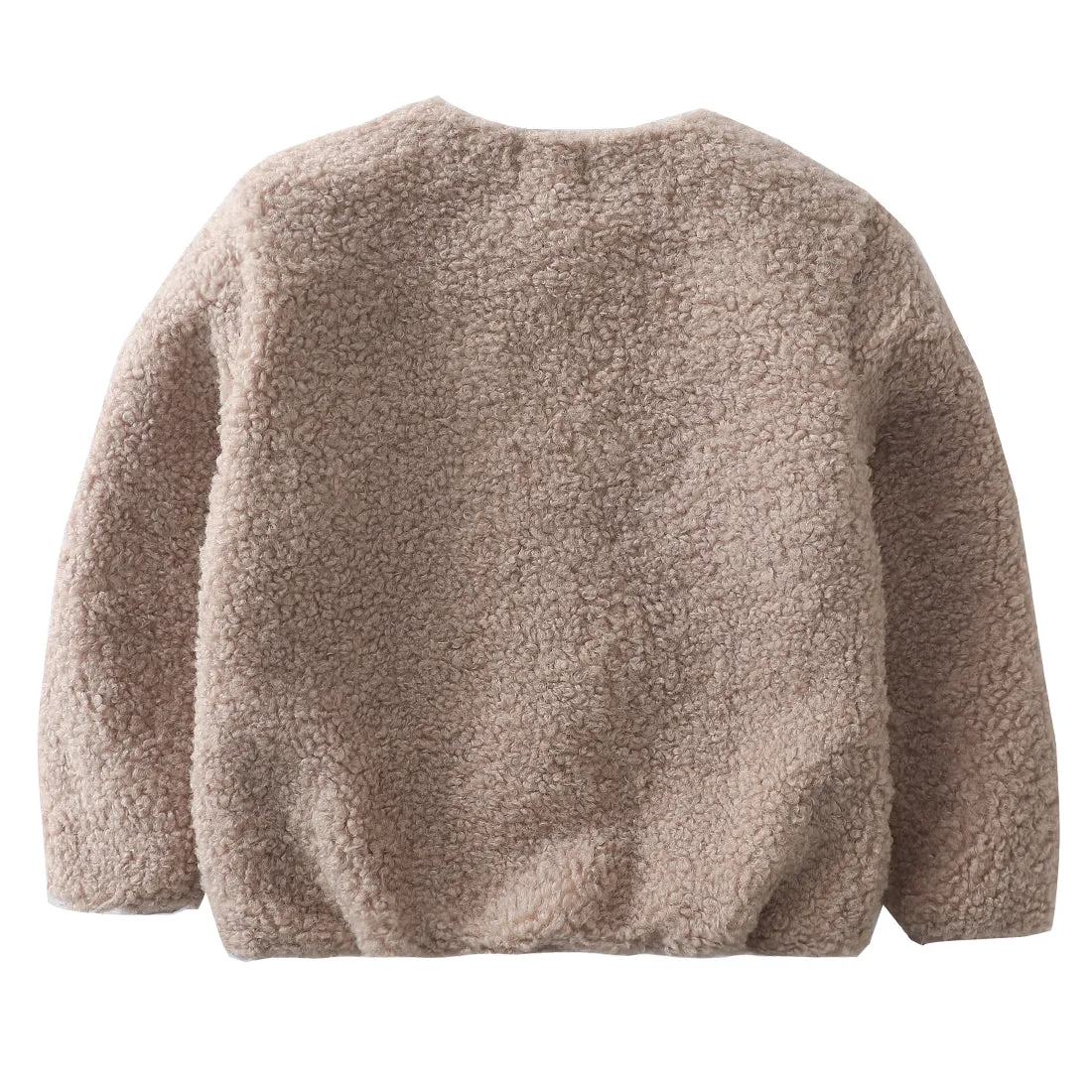 Girl Fleece/Sherpa Full-zip Lightweight Jacket