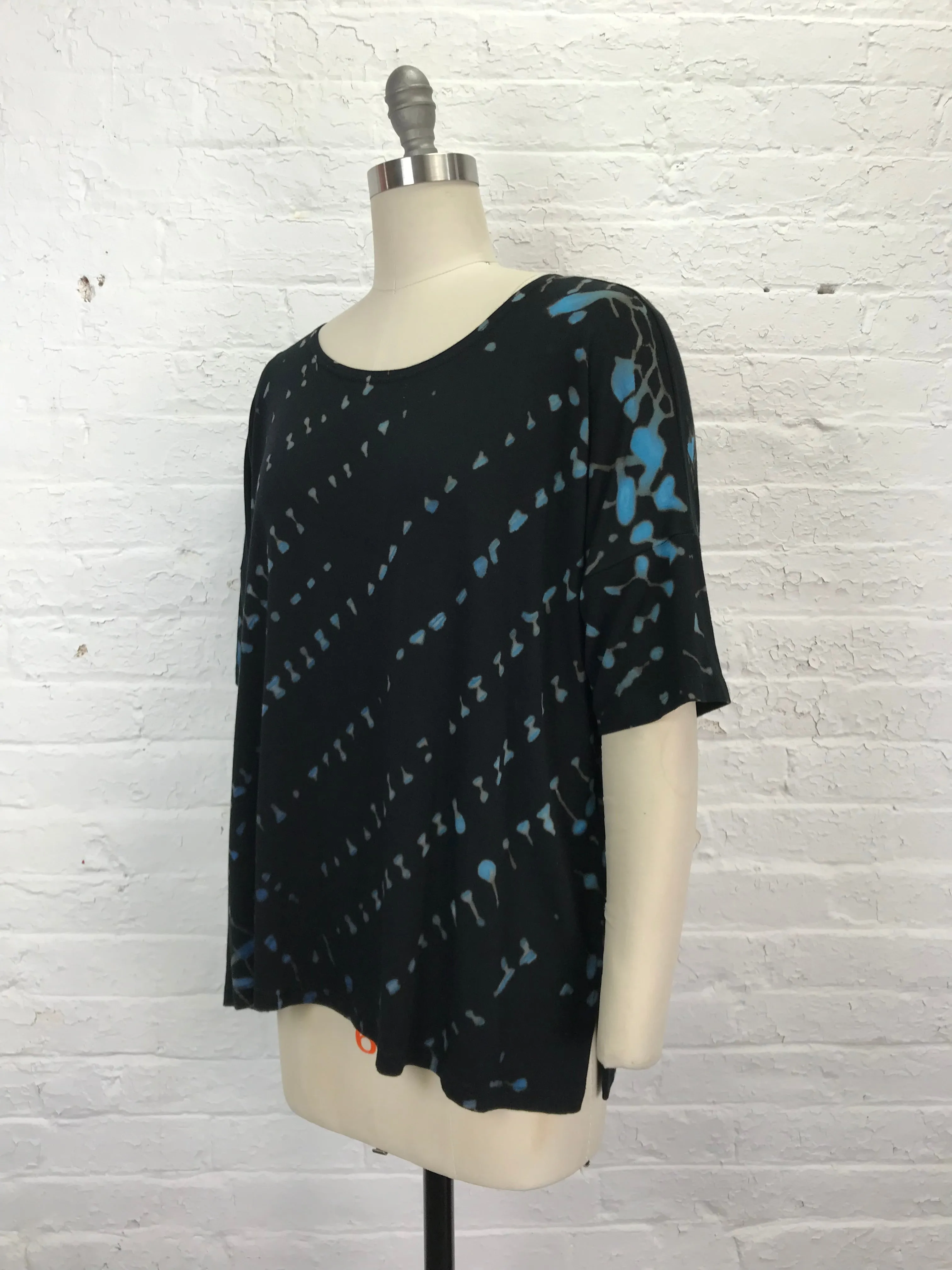 Grace Tunic in Blue Cryptography