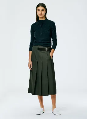 Grain De Poudre Wide Pleat Wrap Skirt