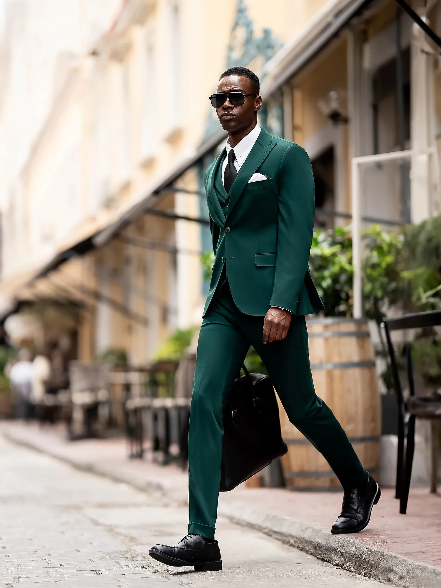 Green Slim-Fit Suit 3-Piece