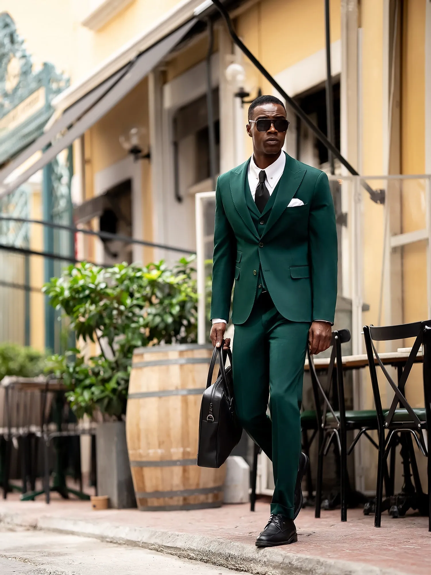 Green Slim-Fit Suit 3-Piece