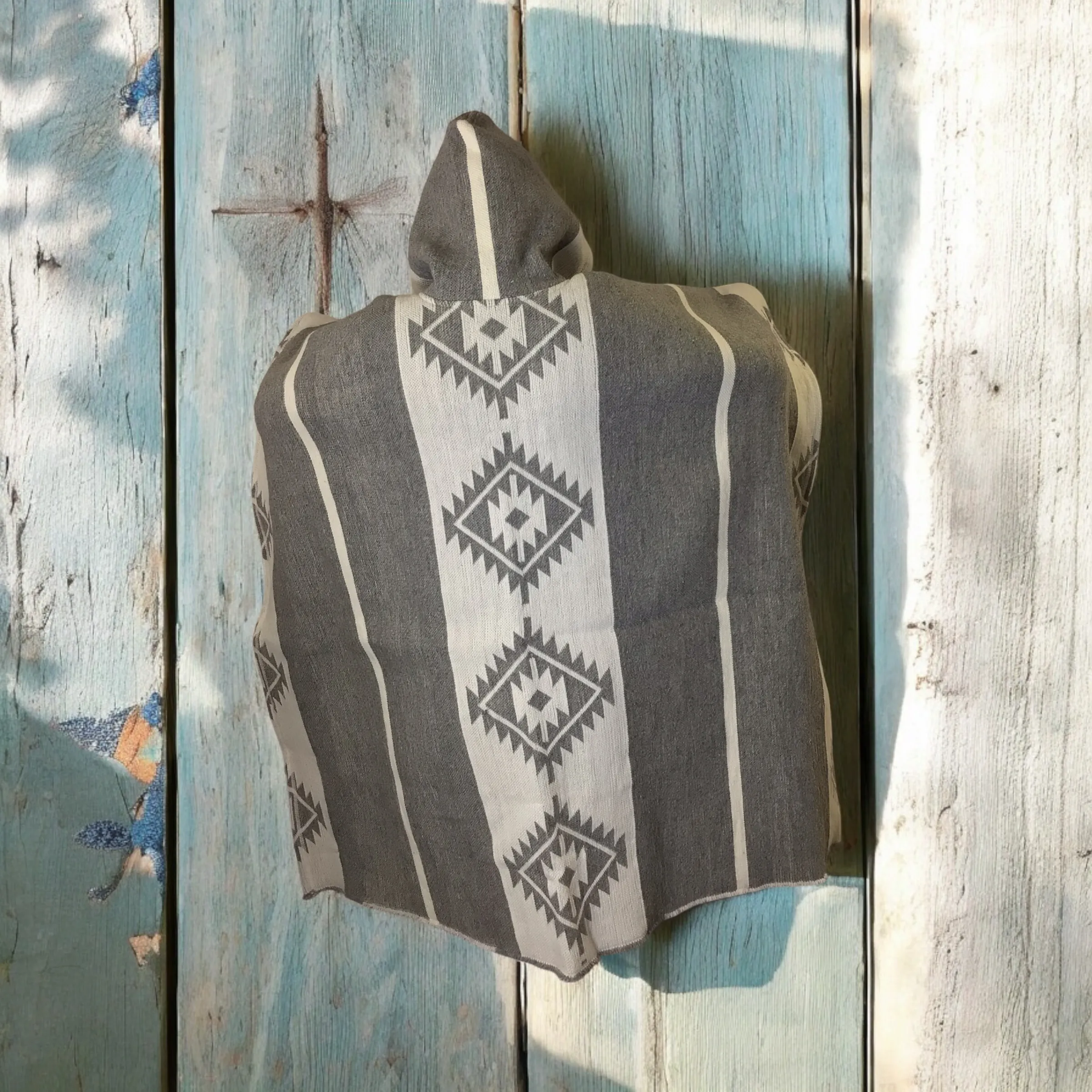 Grey and White Ponchos