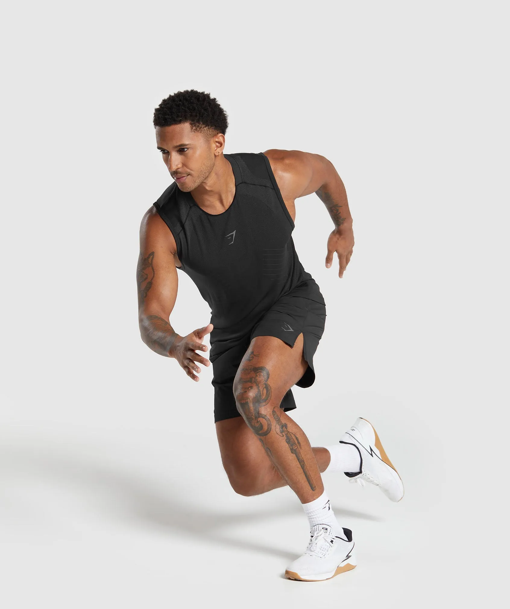 Gymshark Apex Seamless Tank - Black/Dark Grey