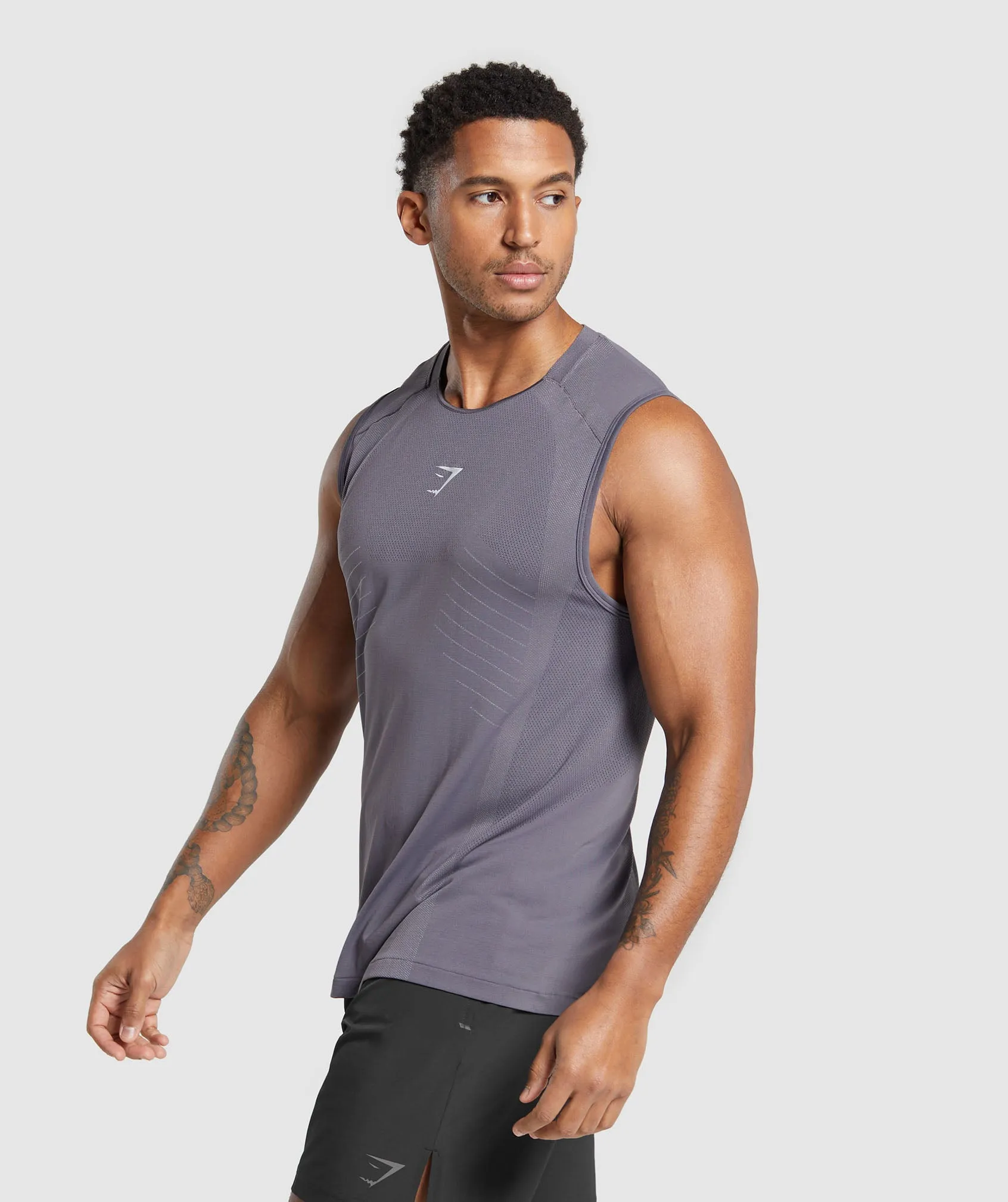 Gymshark Apex Seamless Tank - Dark Grey/Light Grey