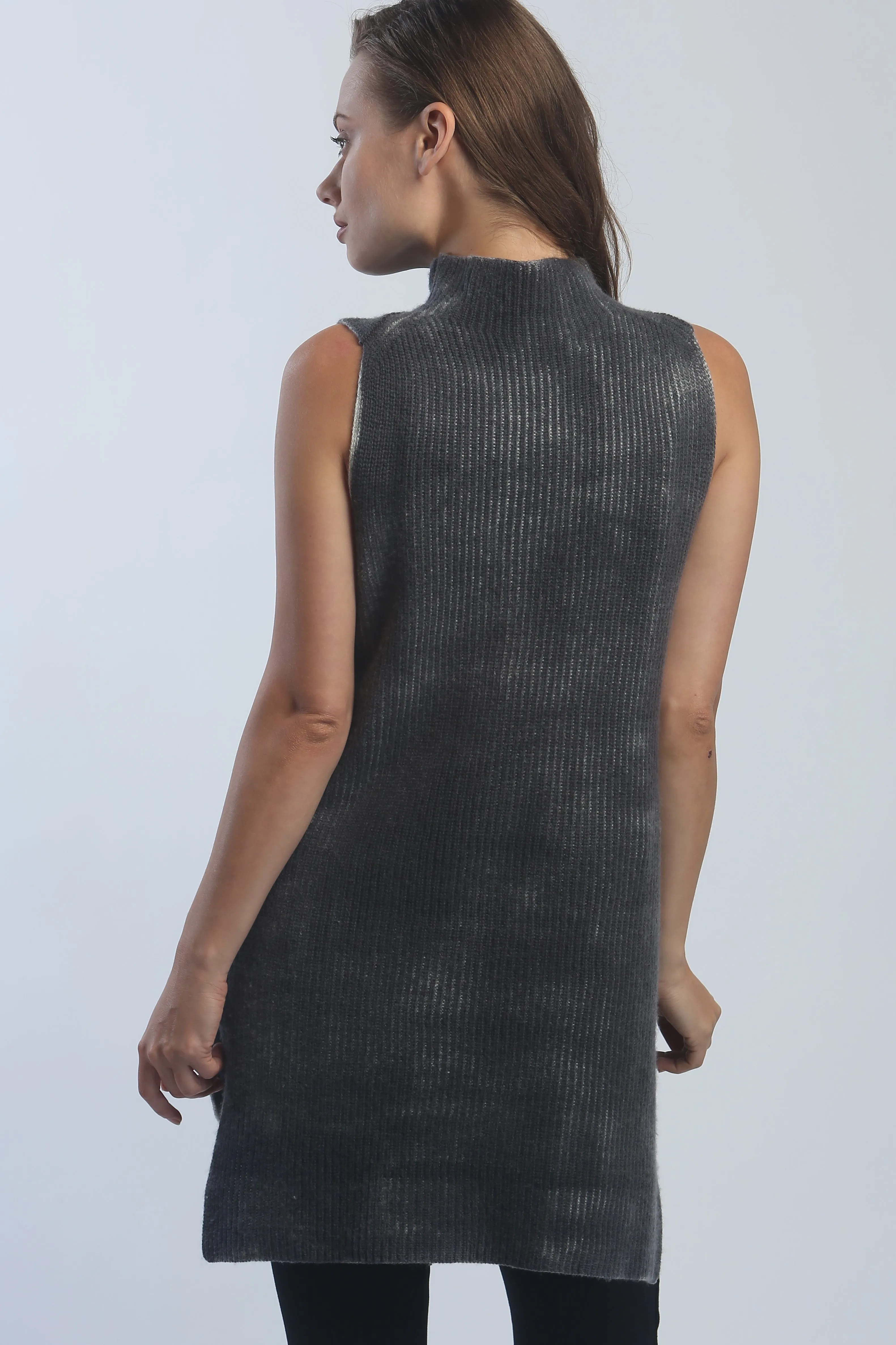 Hand Painted Ribbed Sleeveless Pullover