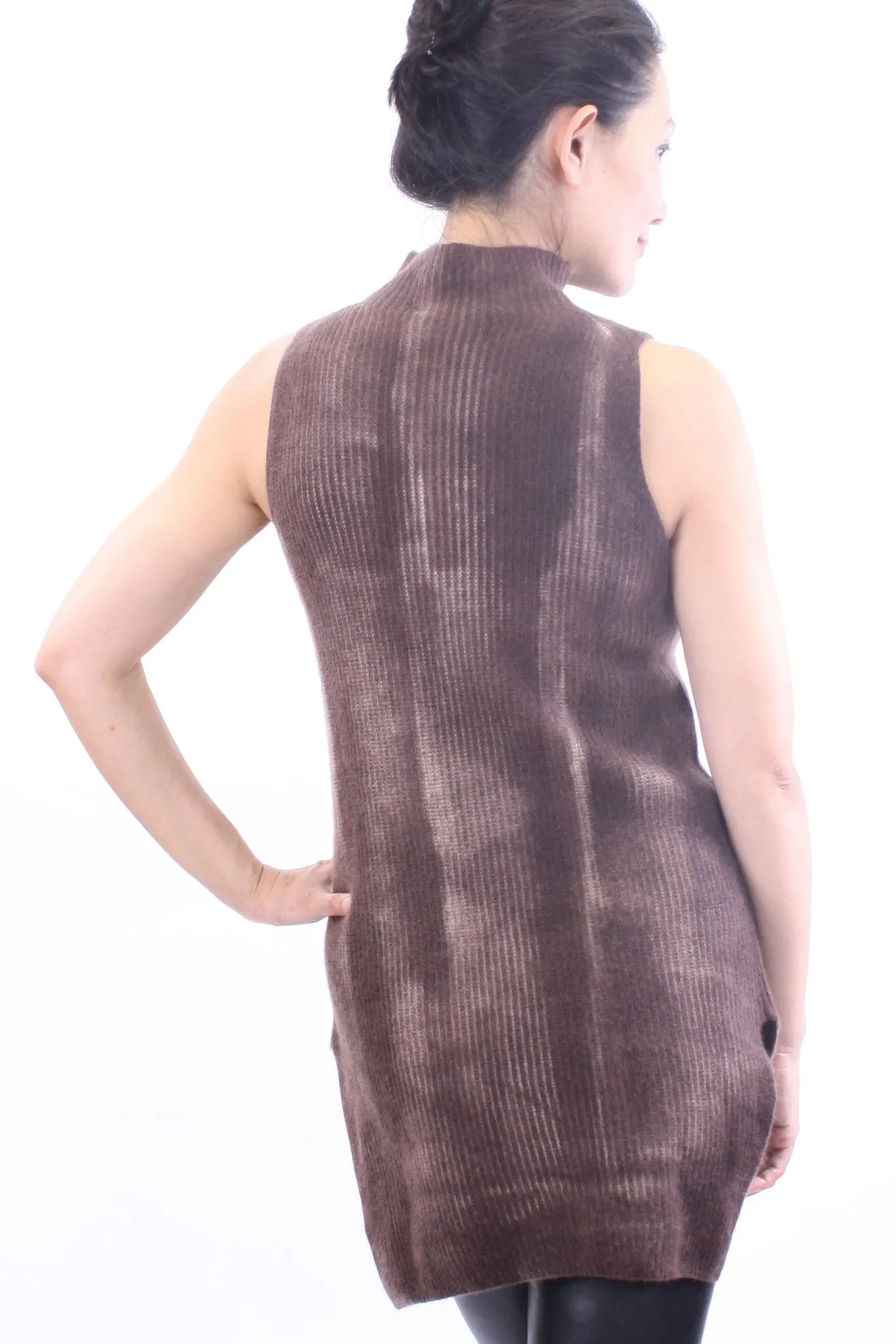 Hand Painted Ribbed Sleeveless Pullover