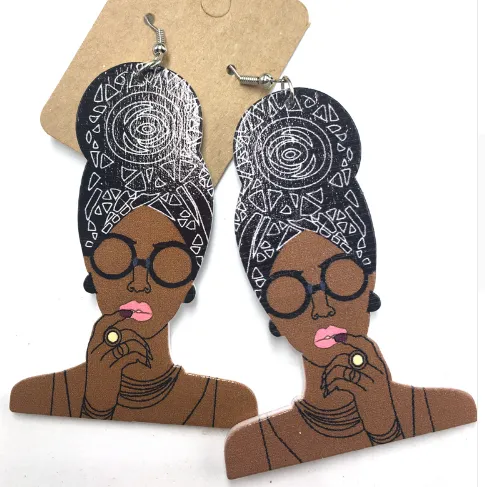 Headwrap Mami earrings (7 colors 2 choose from) | Natural hair | Afrocentric | jewelry | accessories