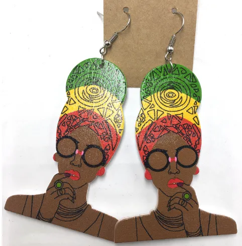 Headwrap Mami earrings (7 colors 2 choose from) | Natural hair | Afrocentric | jewelry | accessories