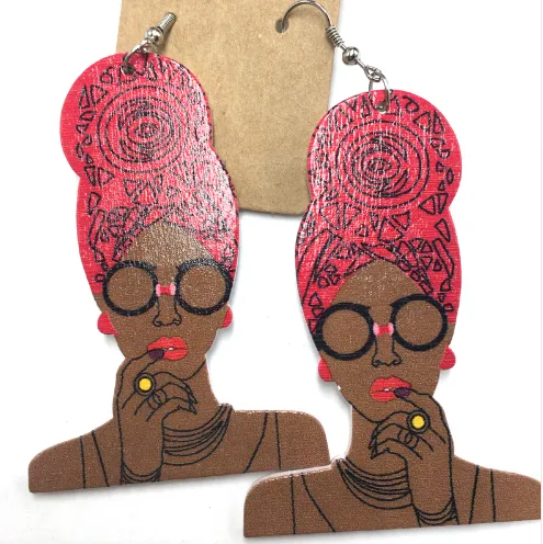 Headwrap Mami earrings (7 colors 2 choose from) | Natural hair | Afrocentric | jewelry | accessories