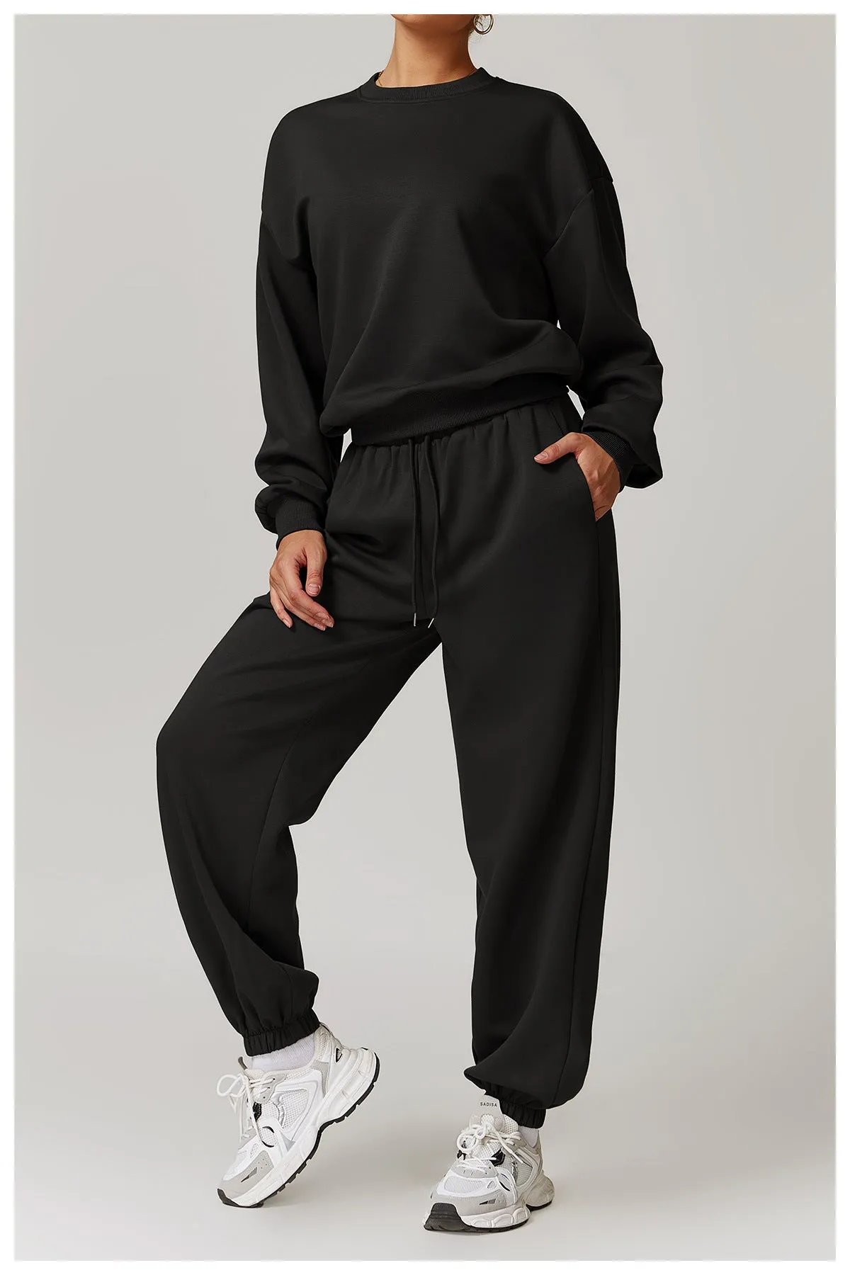 High-Waist Relaxed Fit Trousers