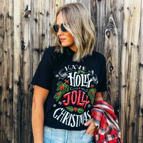 'Holly Jolly Christmas' Graphic Tee By Prickly Pear