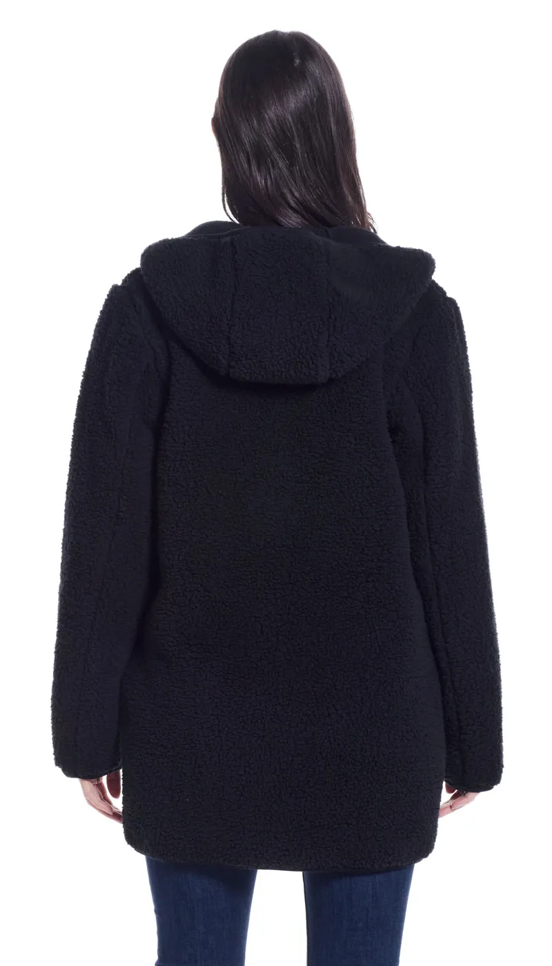 HOODED SHERPA FLEECE