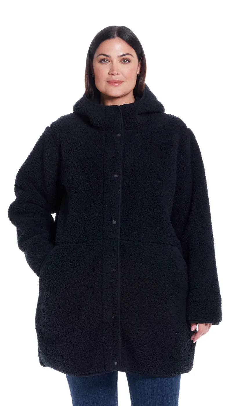 HOODED SHERPA FLEECE