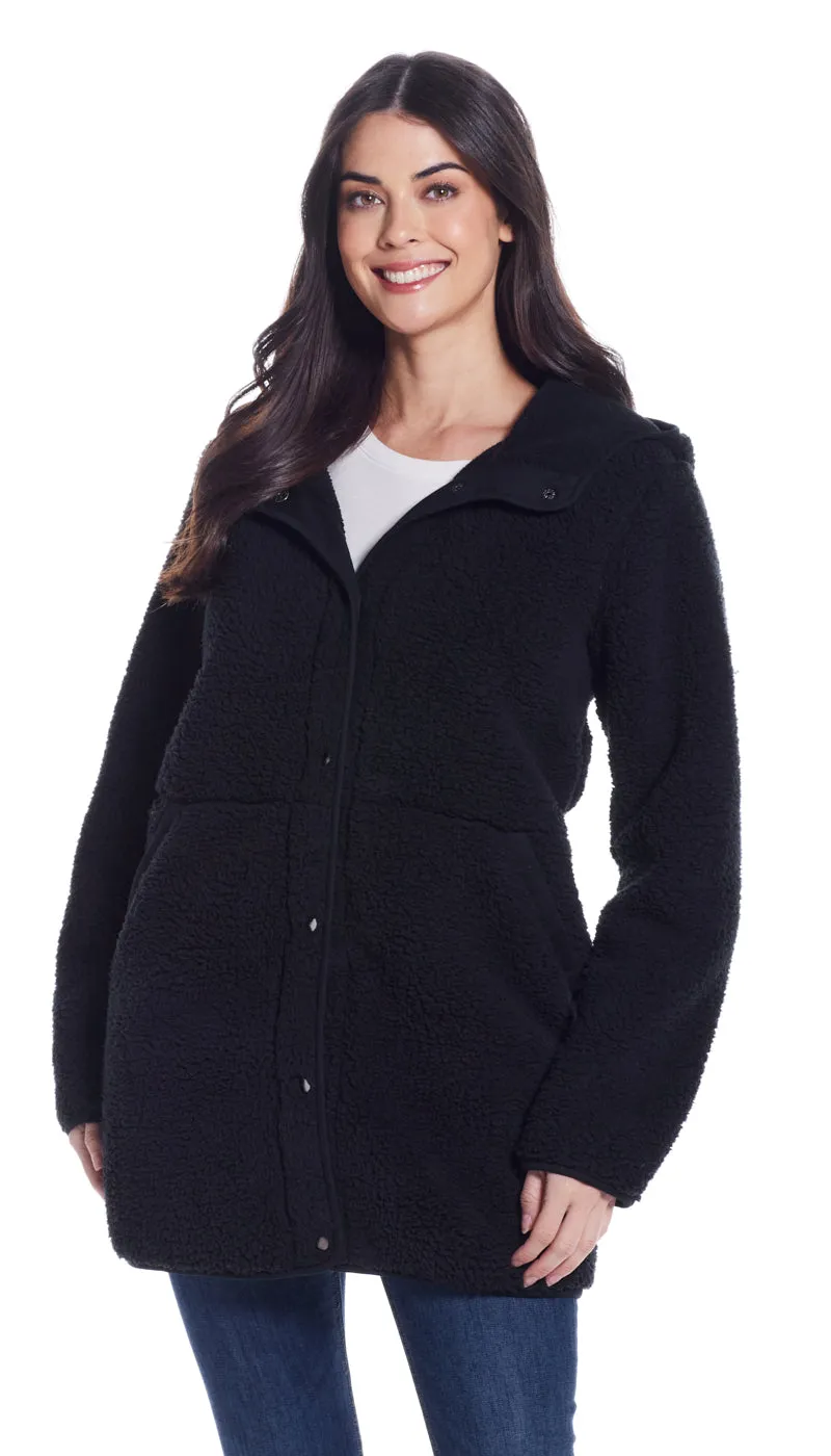 HOODED SHERPA FLEECE