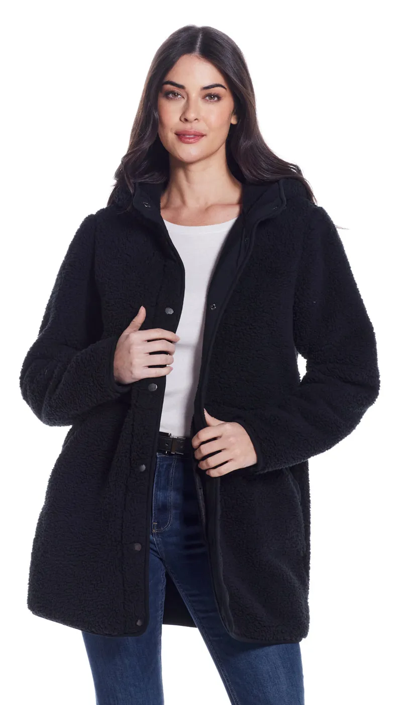 HOODED SHERPA FLEECE