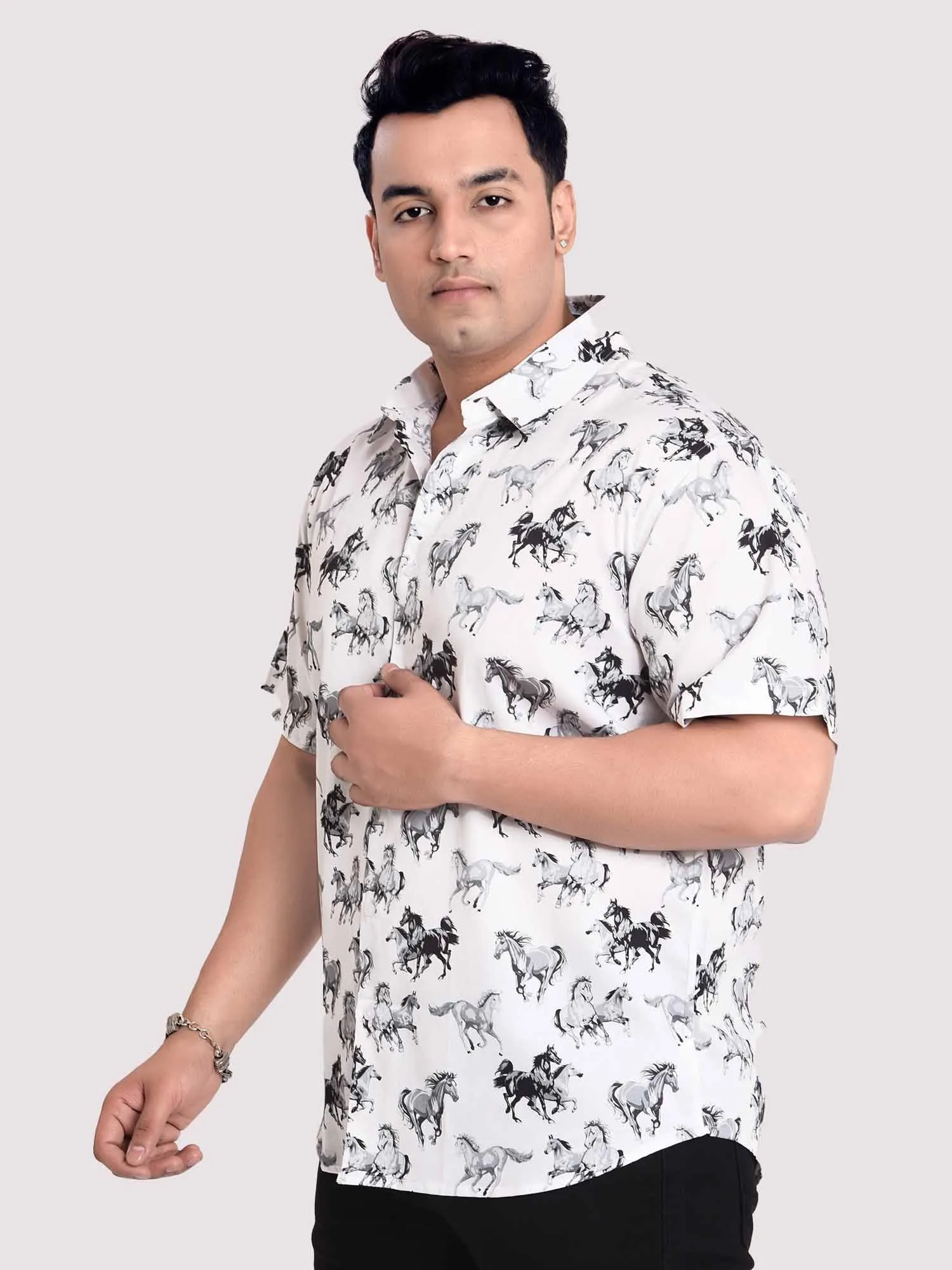 Horse World Digital Printed Shirt Men's Plus Size Success