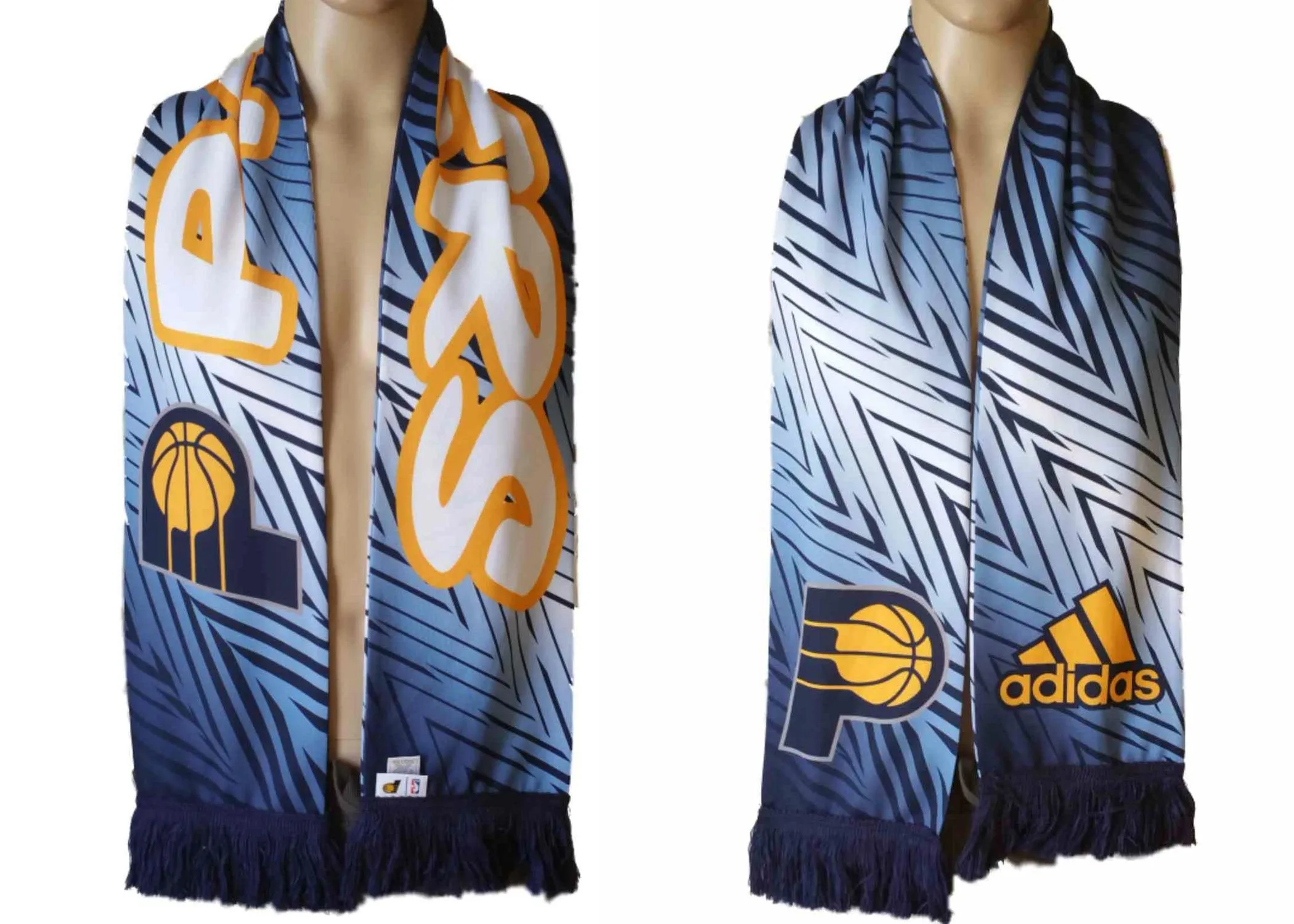 Indiana Pacers Adidas Gradient Style Pattern Reversible Scarf (58" x 7.25")