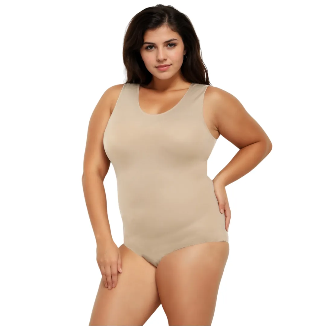 InstantFigure Tank Bodysuit Plus Size Shapewear WB4033C