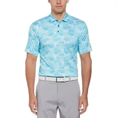 Jack Nicklaus Men's Button Up Polo Shirt Moisture Wicking Sun Protection