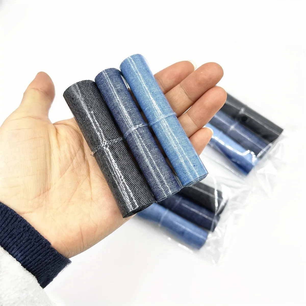 Jean IronOn Repair Patch Kit  Dark BlueLight BlueBlack