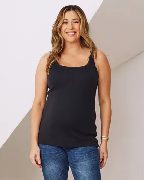 Jenna Maternity Basic Singlet - Black