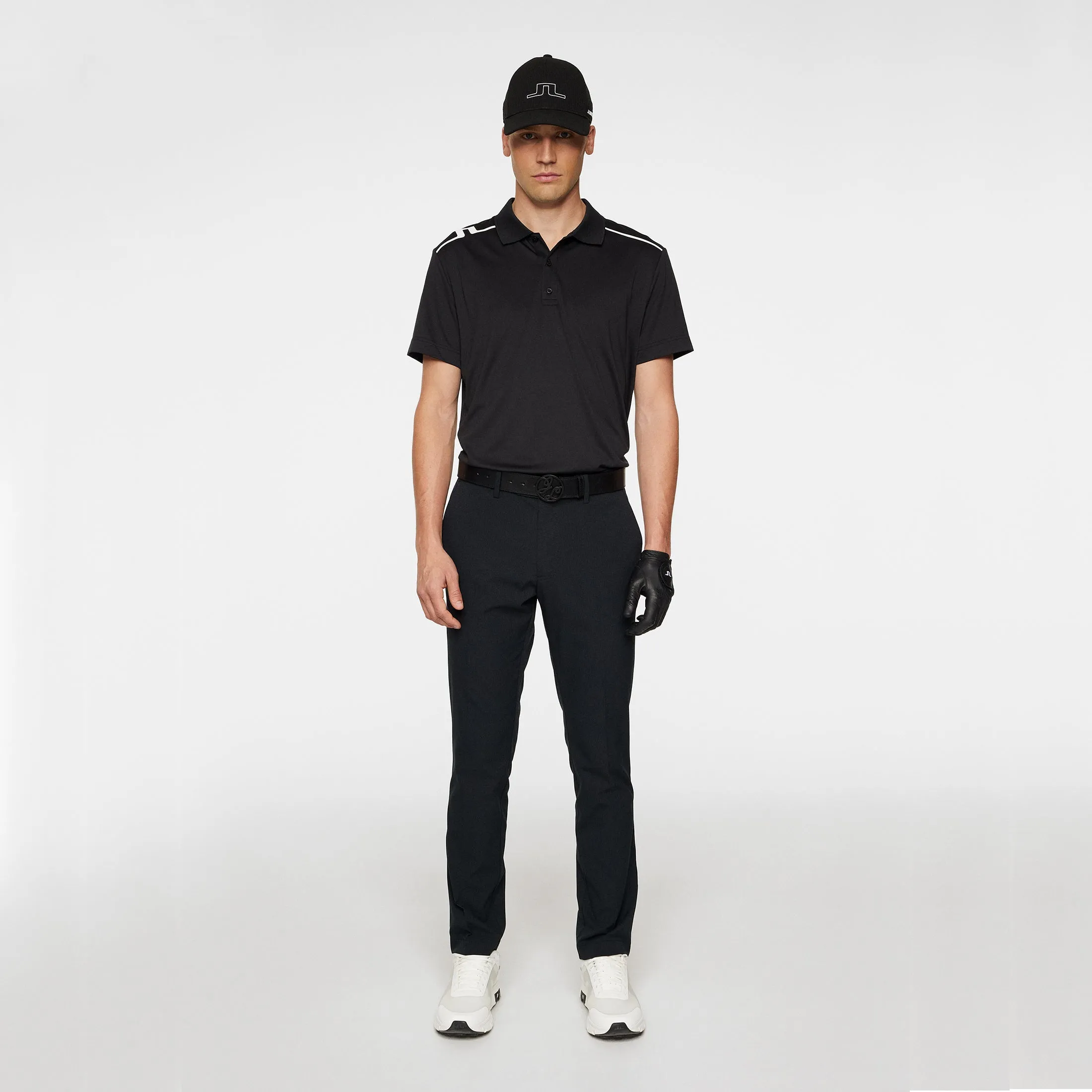 J.Lindeberg Lionel Regular Fit Golf Shirt - Black