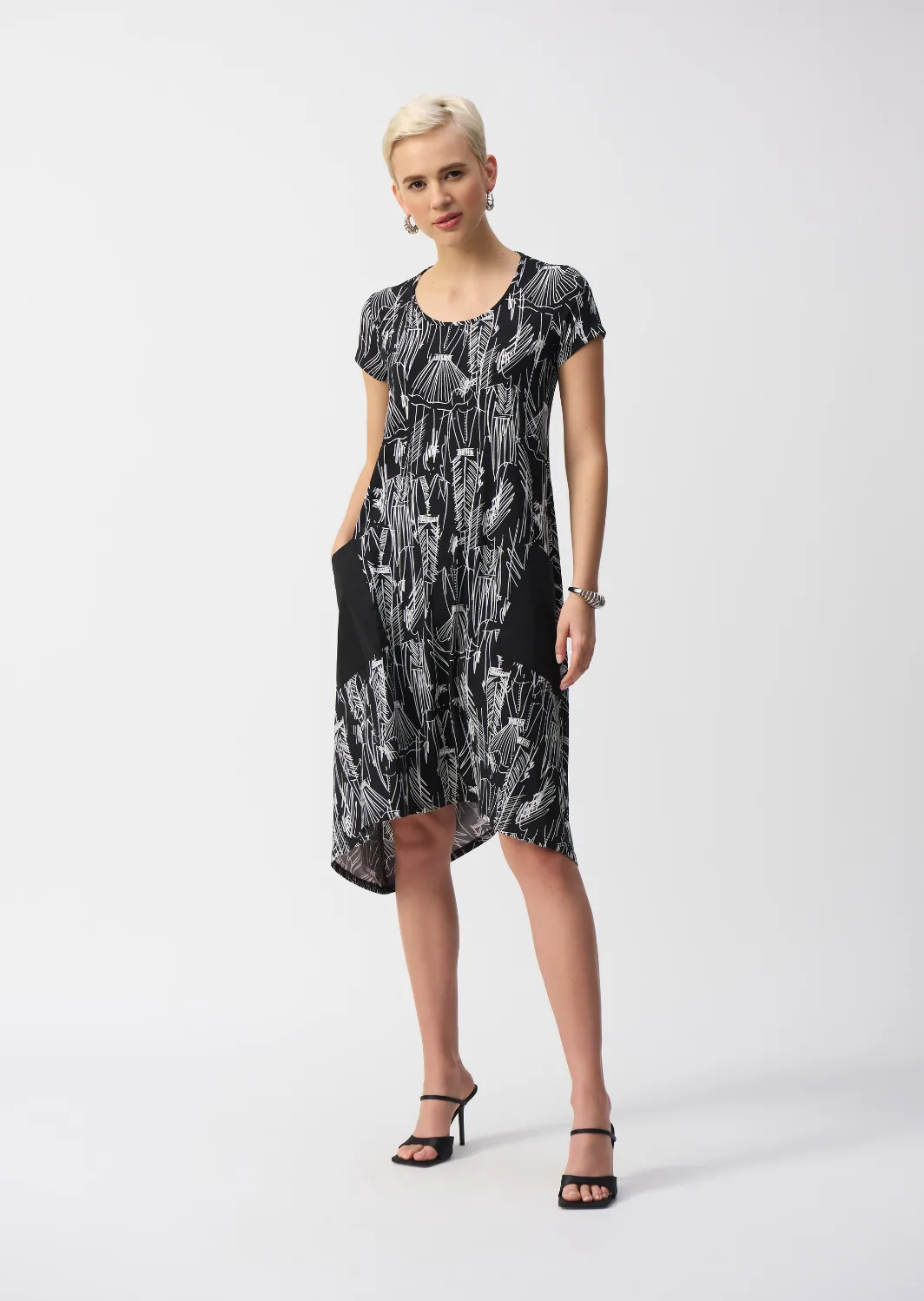 Joseph Ribkoff - Silky Knit Conversational Print Cocoon Dress