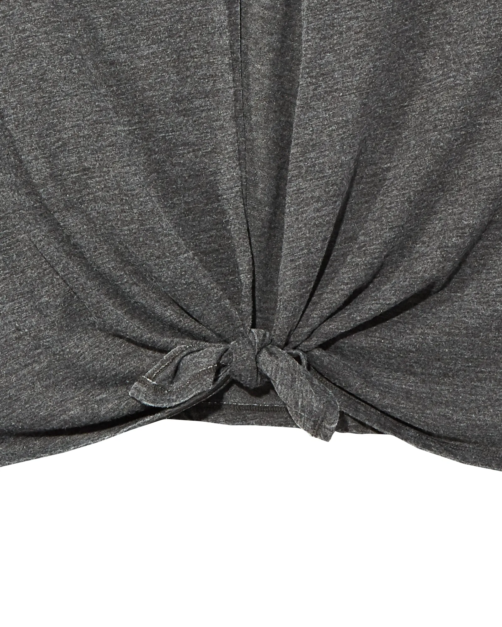 June Tank with Knotted Back | Charcoal Grey