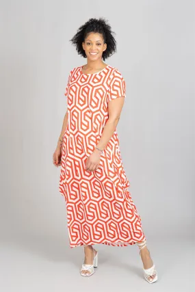 KaraChic CHH22159 Print Knit Maxi Dress