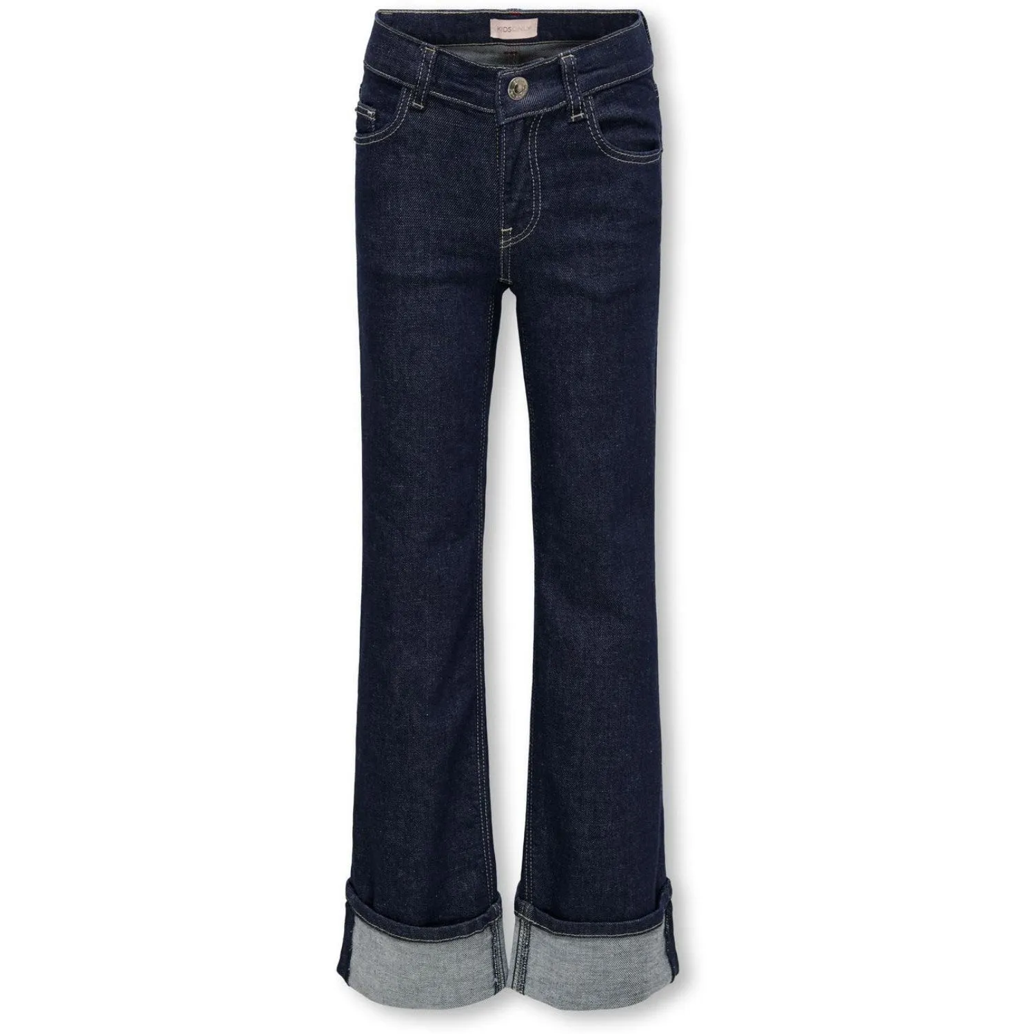 kids ONLY Dark Blue Denim Mercer Wide Fold-Up Denim Jeans